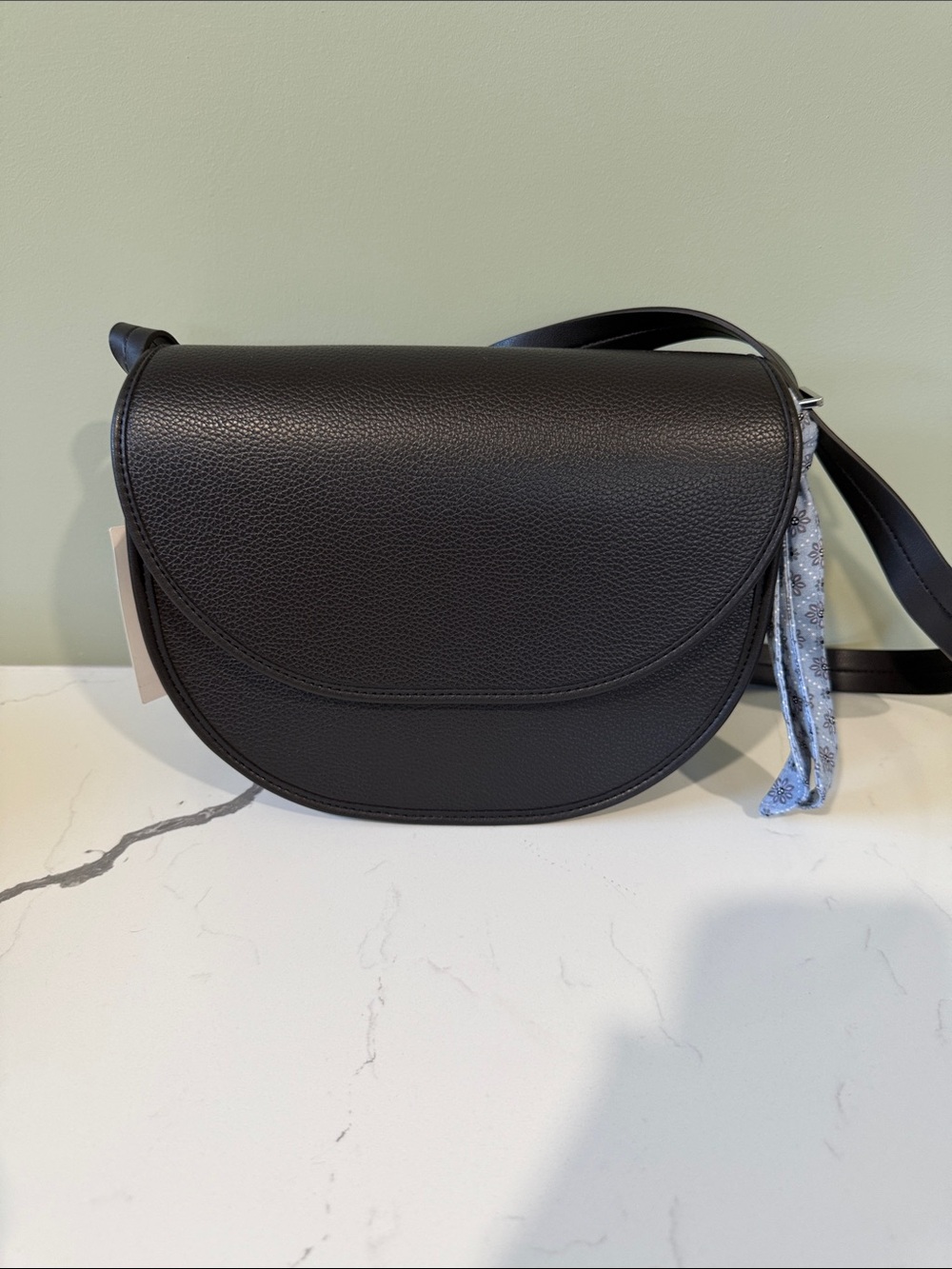 Vera Bradley Black Pebble-Textured Crossbody Bag